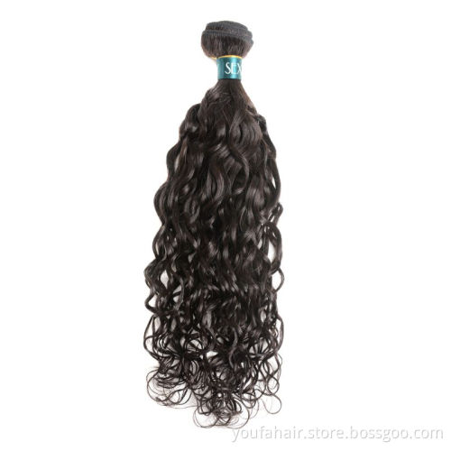Free Sample Factory Price 10A Water Wave Bundle Brazilian Virgin Human Hair With Frontal for Black Women Human Hair Bundles